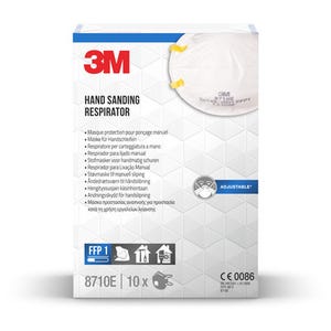 Masque de protection respiratoire FFP1 pour ponçage manuel 3M™ 8710E, 20 pièces
