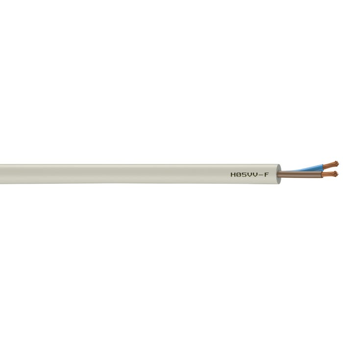 Cable électrique HO5VVF 2x1,5mm² Couronne 10 m - NEXANS FRANCE 