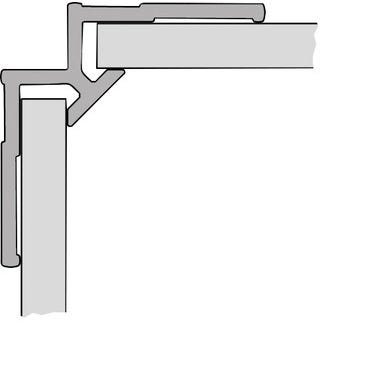 Profilé d'angle intérieur pour revêtement mural Easystyle gris foncé - Hüppe