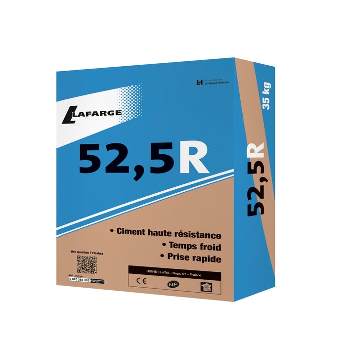 CIMENT GRIS LAFARGE 52.5 R NF, SAC 35 KG