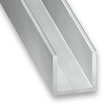 Profilé U aluminium l.8 mm L.100 cm