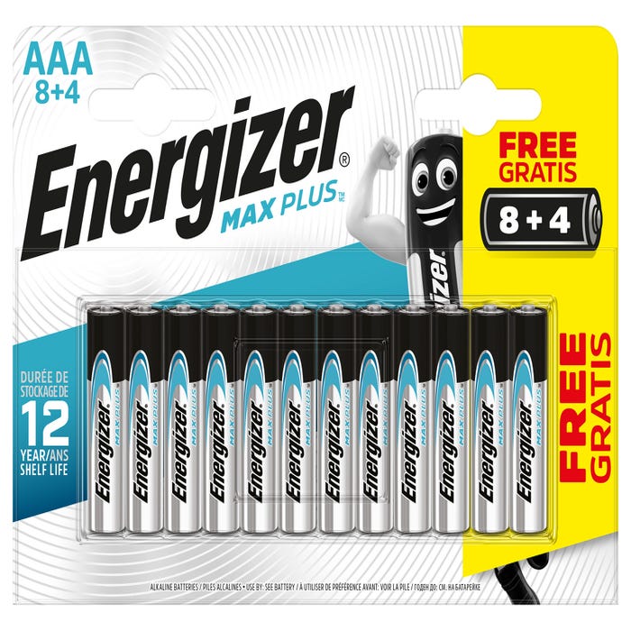 Lot 8+4 piles aaa max + energizer