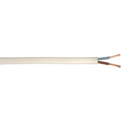 Cable électrique HO3VV H2F 2x0,75 mm² blanc 10 m  - NEXANS FRANCE 