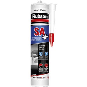 Mastic silicone neutre sanitaire blanc 280 ml SA+ - RUBSON