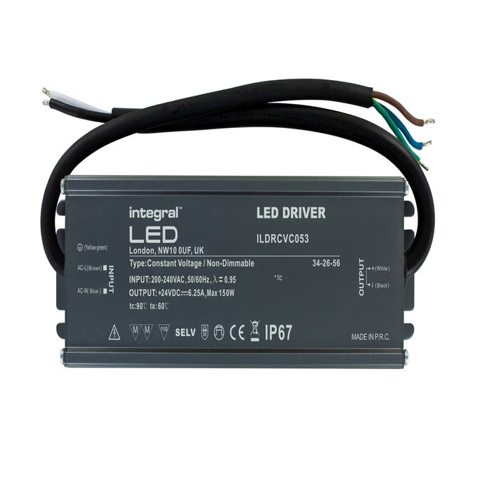 ALIMENTATION 150W 24VDC IP67 NON DIMMABLE