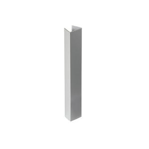 Raccords de finition décor gris aluminium pour plinthe ép. 16-19 x h. 150 mm x4