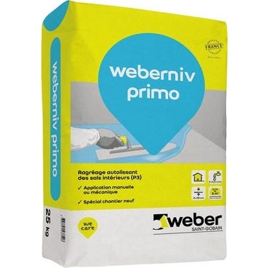 Ragréage P3 autolissant Weberniv primo - WEBER