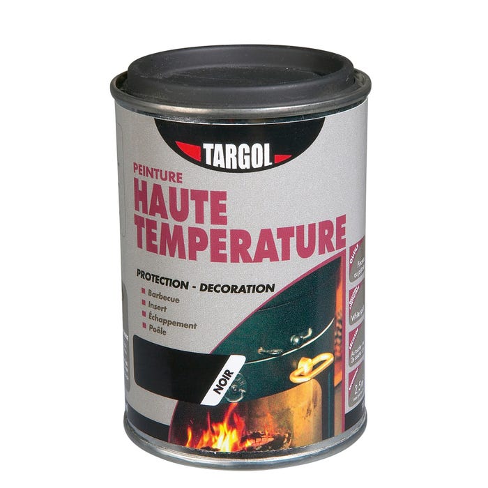 Peinture haute température noir 250 ml - TARGOL