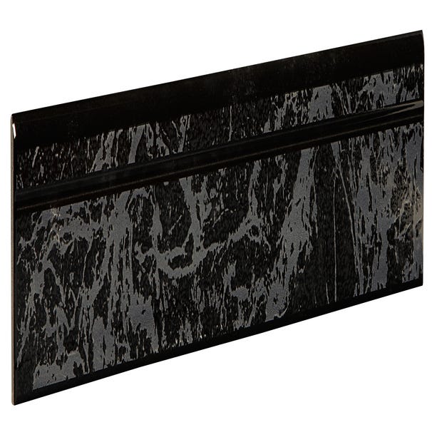 Plinthe carrelage effet marbre H.8 x L.45 cm - Ubeda noir (lot de 6)
