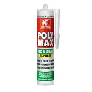 Mastic colle de montage crystal 300 g Polymax Fix & Seal Express - GRIFFON