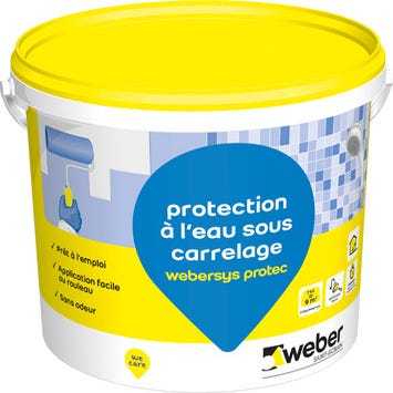 Protection à l'eau sous carrelage - seau de 7 kg Webersys - WEBER