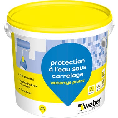 Protection à l'eau sous carrelage - seau de 7 kg Webersys - WEBER