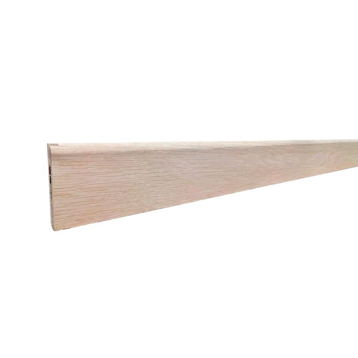 Plinthe bois effet bois H.8 x Ep.1,5 cm Long.2,4m Chêne Rustique