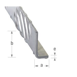 Cornière damier aluminium brut 25x40mm L. 100 cm
