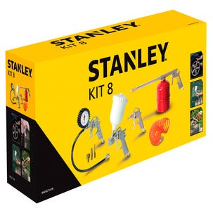 Kit 8 pièces outils pneumatique - STANLEY