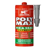 Mastic colle de montage gris 425 g Polymax Fix & Seal Express - GRIFFON