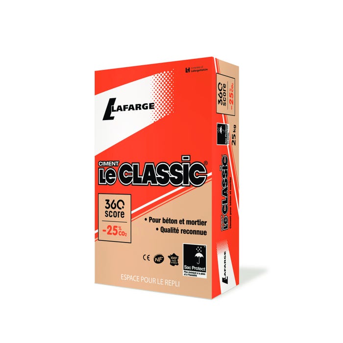 Ciment gris "LE CLASSIC" NF 25 kg - LAFARGE