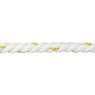 Corde cablée polypropylène blanc/jaune 14 mm Long.1 m