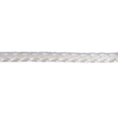 Corde tressée polypropylène blanc, résistance rupture indicative 1040kg, diamètre 10mm