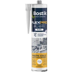 Mastic colle et joint haute performance blanc 300 ml Flexpro Pu 811 - BOSTIK