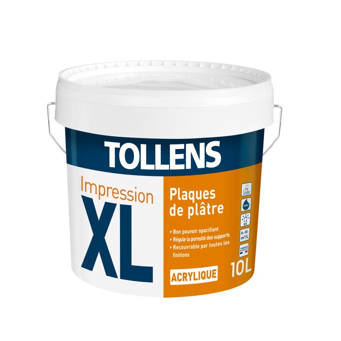 Sous-couche plaque de plâtre acrylique 10 L - TOLLENS XL