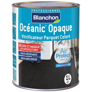 Vitrificateur parquet colore opaque gris 1 L Océanic - BLANCHON