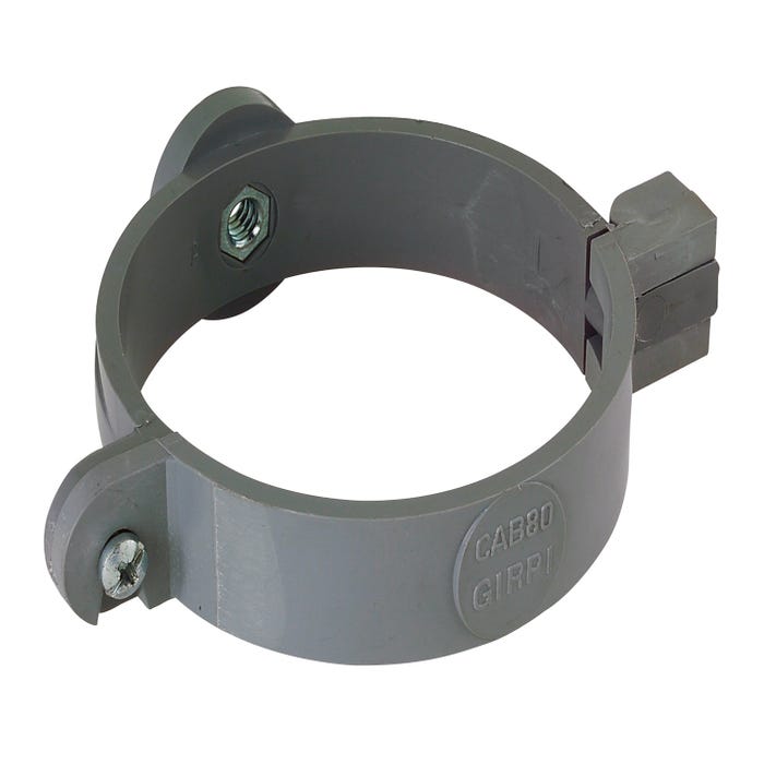 Collier PVC gris Diam.80 mm - GIRPI