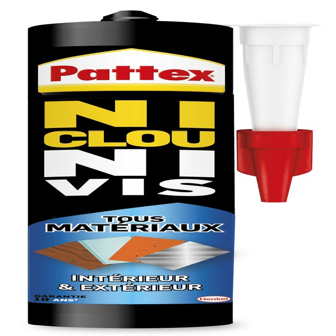 Colle polymère tous matériaux blanc 390 g  Ni Clou Ni Vis - PATTEX