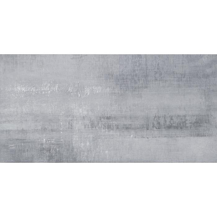 Carrelage intérieur sol et mur gris effet béton l.30,8 x L.61,5 cm Bronx Grigio