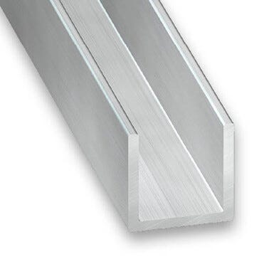 Profilé U aluminium l.10 mm L.100 cm