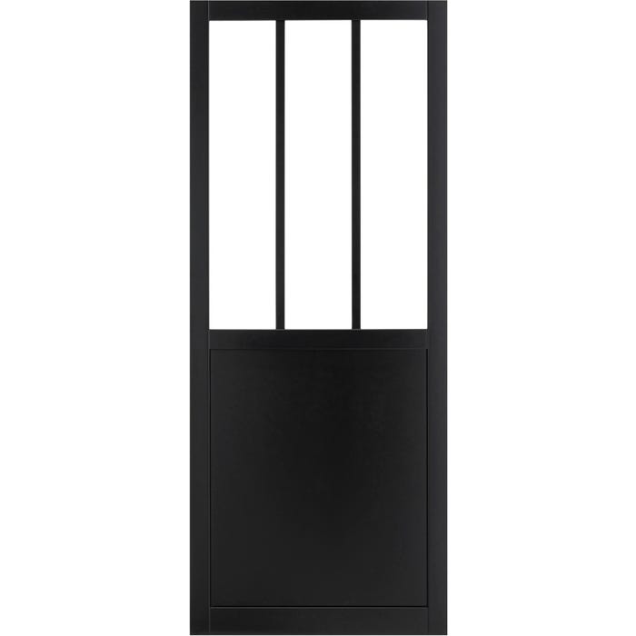 Porte coulissante seule Atelier revêtue Larg.73 cm alvéolaire 