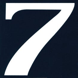 Numéro de rue "7" en PVC adhésif L.110 x l.75 mm - CHAPUIS