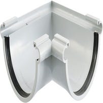 Angle mixte PVC blanc à joint développé 25 cm