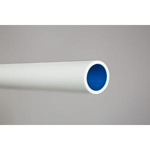 Tube PERT blanc / bleu Diam. 12mm Ep. 2mm en couronne Long. 25m 