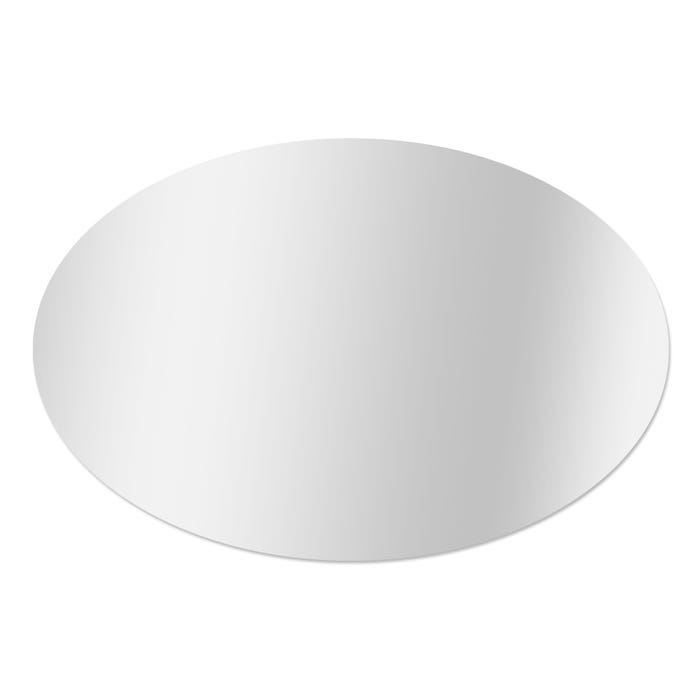 Miroir ovale bords polis l.60 x H.40 cm