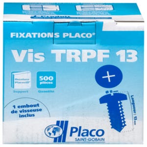 PLACO - Vis autoforeuse tête trompette TTPF 25 25x8 mm boîte de 500 pièces