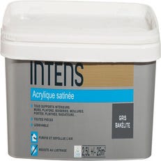 Peinture intérieure multi-supports acrylique monocouche satin gris bakélite 2.5 L - INTENS