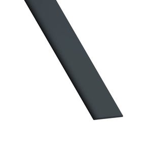 Profilé plat PVC gris l.20 x Ep.2 mm L.260 cm