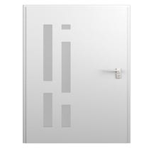 Porte d'entrée aluminium blanc poussant droit H.215 x l.90 cm Malaga plus