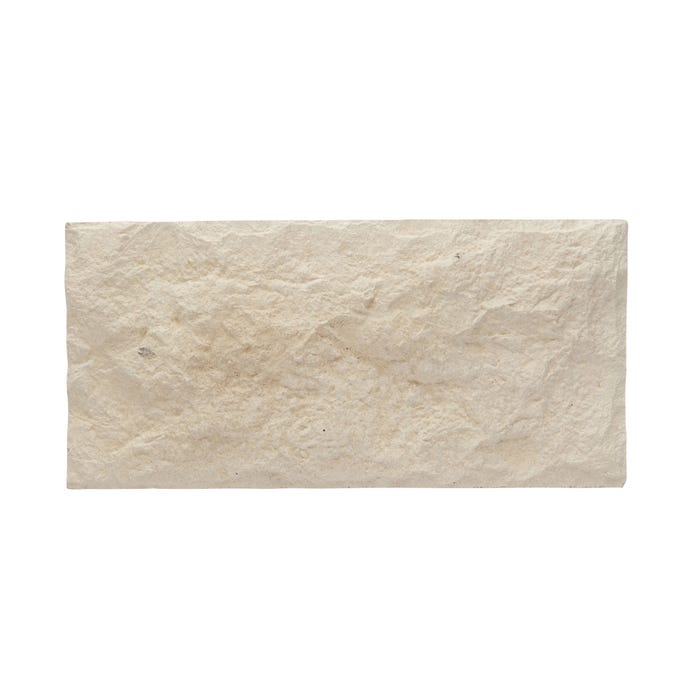 Plaquette de parement béton blanc l.13,5 x L.28,3 cm Texas/Euroc 1