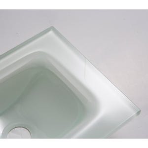 Vasque en verre blanc opaque l.40 x L.25 cm Tiny 2