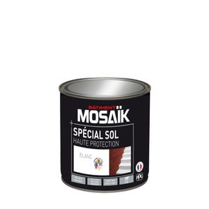 Peinture sol alkyde intérieur extérieur satin blanc 0,5 L - MOSAIK