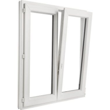 Fenêtre PVC H.75 x l.120 cm ouvrant à la française 2 vantaux blanc