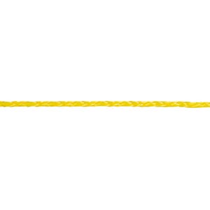 Corde tressée polypropylène jaune, résistance rupture indicative 100kg, diamètre 2,8mm