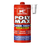 Colle de montage blanc 435 g Polymax High Tack Express - GRIFFON