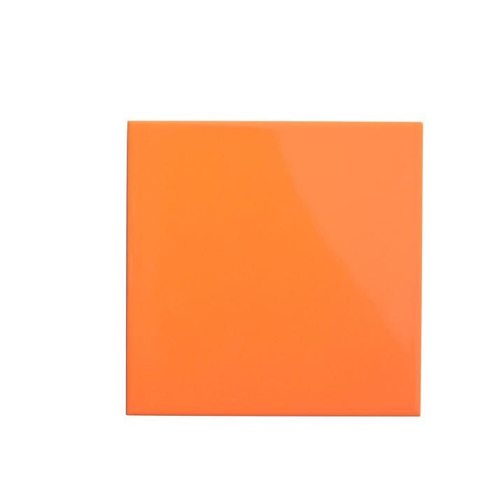 Faïence orange uni l.20 x L.20 cm Franklin