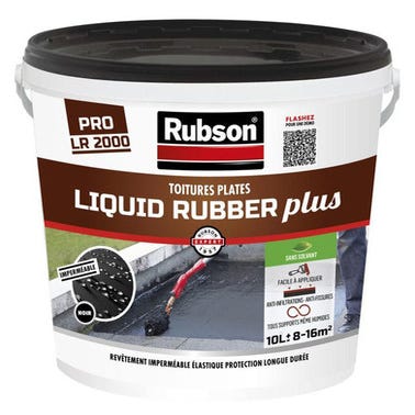 Revêtement imperméabilisant toiture plates gris 5 L, Liquid rubber plus - RUBSON