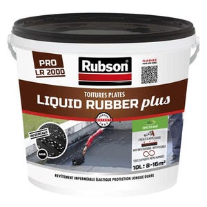 Revêtement imperméabilisant toiture plates gris 5 L, Liquid rubber plus - RUBSON