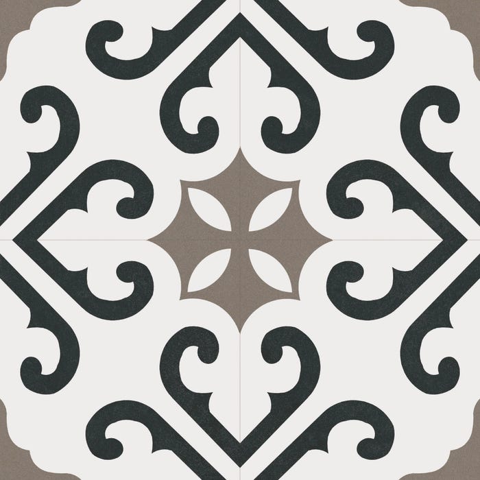 Carrelage intérieur gris motif l.45 x L.45 cm Derby