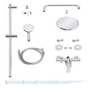 Colonne de douche avec mitigeur mécanique Tempesta Cosmopolitan System 210 - 26224001 GROHE